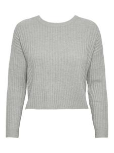 Тонкий вязаный свитер PIECES Sweater JOSE, светло-серый