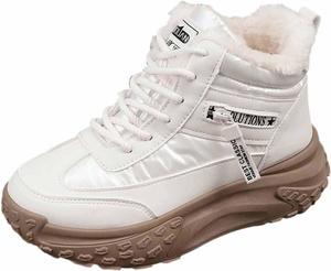 Зимние женские ботинки водонепроницаемые с утеплителем из меха, теплые походные туфли, легкие наружные ботинки до щиколотки для снега, для треккинга и прогулок Generic, #B06-Beige