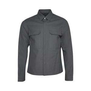 Рубашка Rick Owens Camicia Cropped Outershirt, серый