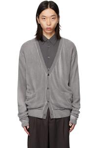 Our Legacy Серый кардиган с параллельными линиями