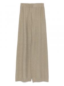 Брюки Fabiana Filippi из смеси шерсти и шелка, нейтральный