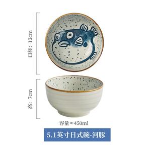 Ink color Японская керамическая пиала для дома, новая подглазурная цветная посуда 2024, личная чаша для еды, привлекательная, здоровая и безопасная, сферическая чаша 5 точек 1 дюйм