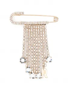 Кристальная брошь Rabanne, золотой