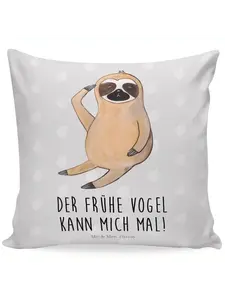 Подушка Mr. & Mrs. Panda, серый пастельный