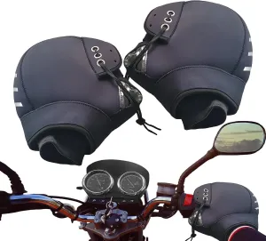 Рукоятки руля мотоцикла, перчатки для руля мотоцикла, ветрозащитные перчатки для руля мотоцикла, износостойкие зимние перчатки-грелки для рук для мотоциклов и скутеров, Black