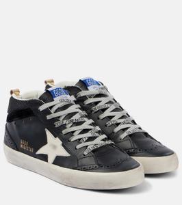 Кожаные кроссовки Mid Star Golden Goose, Black/White/Gold