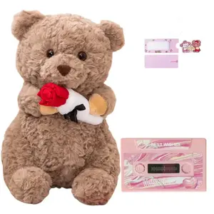 AOLETU Плюшевая кукла Hugging Rose Bear высотой 25см/33см