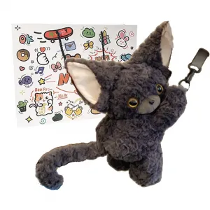 Плюшевая кукла German Curl Cat высотой 35 см Howard, Gray+Shopping Bag