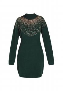 Faina Вязаное платье в зеленом цвете