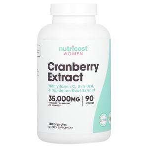 Экстракт клюквы Nutricost Women 35 000 мг, 180 капсул (17 050 мг на капсулу)