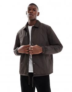 Утепленная куртка Brave Soul с воротником шоколадно-коричневого цвета