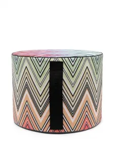 Пуф Kew с узором зигзаг Missoni Home, зеленый