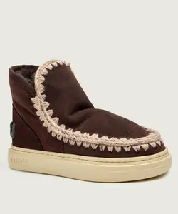 Ботинки Eskimo Sneak Snow с ярким блестящим логотипом Mou, коричневый