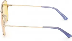 Женские солнцезащитные очки Pucci EP0229 32E, блестящие, бледно-золотые, размер 60/11/140 Emilio Pucci