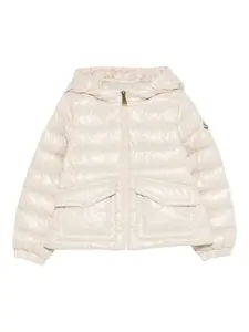 Куртка с капюшоном и карманами Moncler Enfant, нейтральный