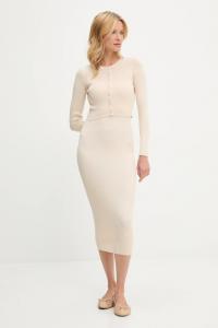 Платье и кардиган Answear.Lab, бежевый