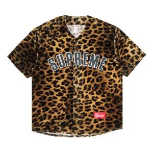Джерси Supreme Velvet Baseball Jersey, Leopard