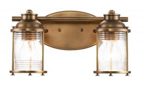 Светодиодный настенный светильник MeineWunschleuchte Bad Messing, Breite 36 см, латунь - прозрачная