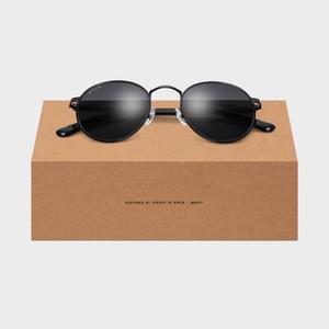 SIROKO Круглые солнцезащитные очки из нержавеющей стали для мужчин и женщин в стиле лайфстайл The Tube Black