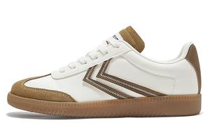 Скользоустойчивые низкие скейтерские кроссовки унисекс бежевый хаки коричневый Feiyue, экрю