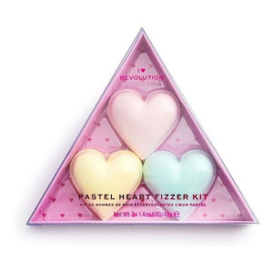 Набор Pastel Heart Fizzer Kit, бомбочки для ванны, 3 шт. I Heart Revolution