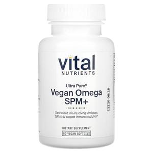 Ultra Pure, Веганская омега SPM+, 90 веганских мягких таблеток Vital Nutrients