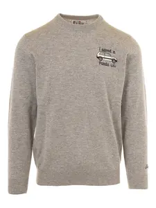 Свитер с вышивкой Mc2 Saint Barth, серый