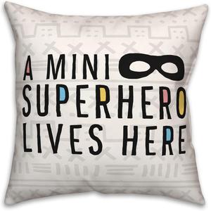 Creative Products Декоративная подушка с супергероями, мягкий чехол, черный Mini Superhero