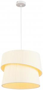 Novel Оригинальный подвесной светильник, цоколь E27, кремовый металлик/текстиль, степень защиты IP20