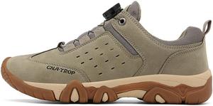 Мужские походные кроссовки на слипоне с системой шнуровки Dial, противоскользящие для активного отдыха, кемпинга, восхождений и прогулок Qacksv, хаки