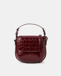 Сумка через плечо с тиснением в виде кокоса Latouche, бордовый