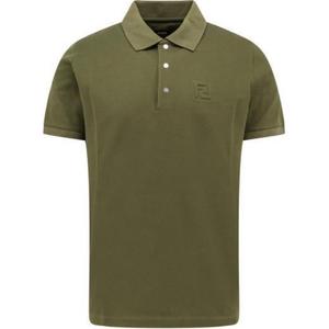 Футболка-поло с коротким рукавом и тиснением Ff Fendi, зеленый