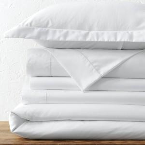 Твердый пододеяльник, имитация или юбка Lands' End No Iron Supima, белый