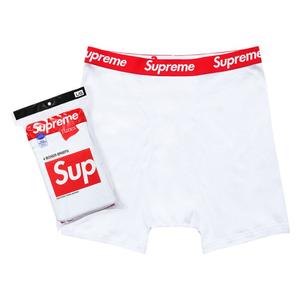Боксеры Supreme x Hanes Boxer Briefs (4 Pack), White