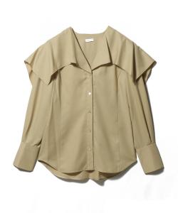 Блузка с большим воротником Column, цвет Beige