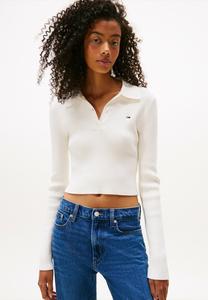 Топ Tommy Jeans LONG SLEEVE SLIM, Off White/White