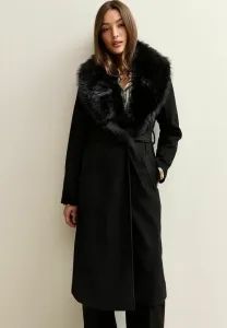 Классическое пальто с воротником-стойкой New Look, Black