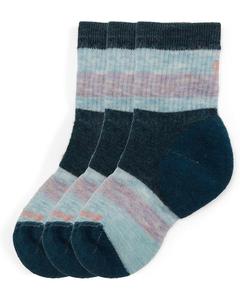 Носки Smartwool Kids Hike Full Cushion Striped Crew Socks 3-Pack, цвет Twilight Blue