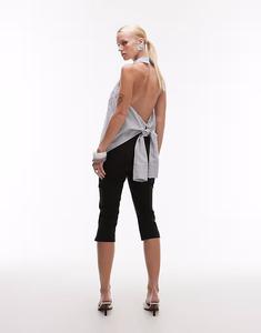 Рубашка без рукавов в полоску от ASOS DESIGN в стиле деконструкции