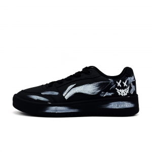 Мужские водонепроницаемые, нескользящие низкие скейтбордные кроссовки Li Ning White Night Graffiti Smiley Face