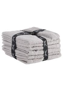 Набор Sansibar из 4-х мыльных полотенец, гостевых полотенец, 30х30 см, 100% хлопок, серебро