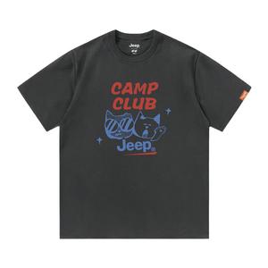 Футболка для школьников с круглым вырезом Moderate Jeep, темно-серый