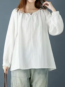 Блузка с присборенным воротником, женская блузка Doux Belle, цвет White