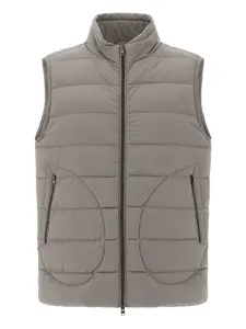 Стеганый жилет на молнии Herno, серый