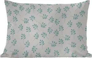 Подушка для улицы с рисунком листьев, синяя, 60 x 40 см, водонепроницаемая, подушка для отдыха, декоративная подушка, подушка для дома MuchoWow