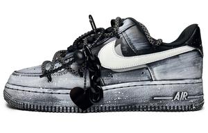 Кроссовки Nike Air Force 1 Skateboarding Shoes Women's Low-top Black/white/gray, черный