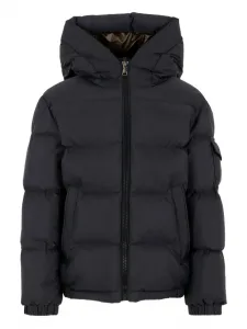 Стеганая куртка с капюшоном Moncler Enfant, синий