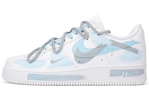 Кроссовки Nike Air Force 1 Skateboard Shoes Unisex Low-Top White Blue/Gray