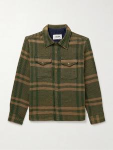 Клетчатая куртка из хлопчатобумажной саржи CORRIDOR, зеленый