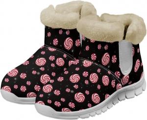 Зимние женские ботинки с мехом, теплые слипоны на щиколотку, противоскользящие, удобные, эластичные, женские ботинки для улицы Glomenade, Lollipop